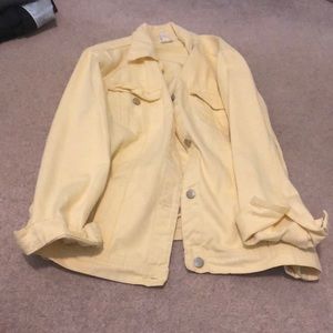 Barely Worn Yellow Jean Jacket Size Small